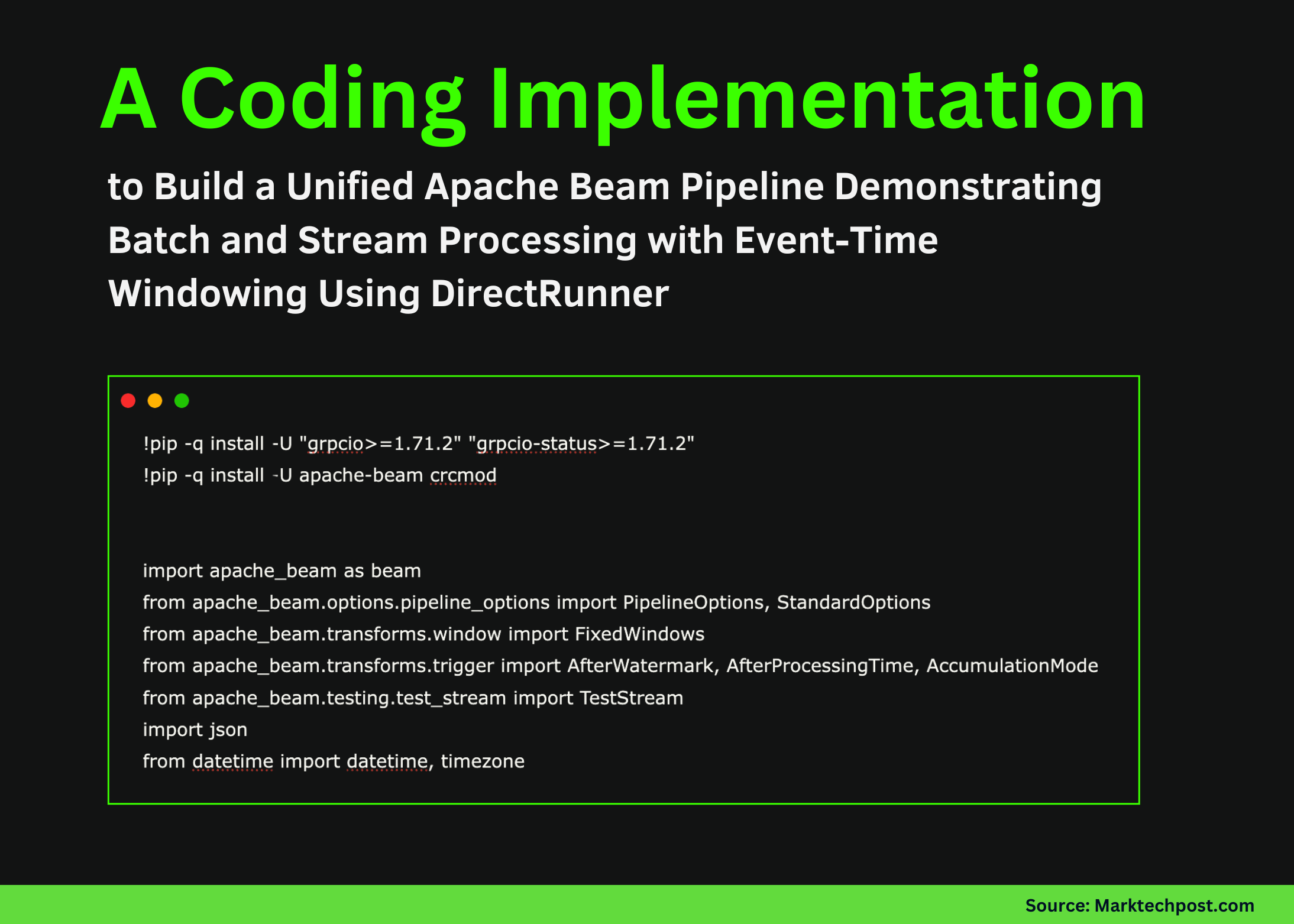 A Coding Implementation to Build a Unified Apache Beam Pipeline Demonstrating Batch and Stream Processing with Event-Time Windowing Using DirectRunner