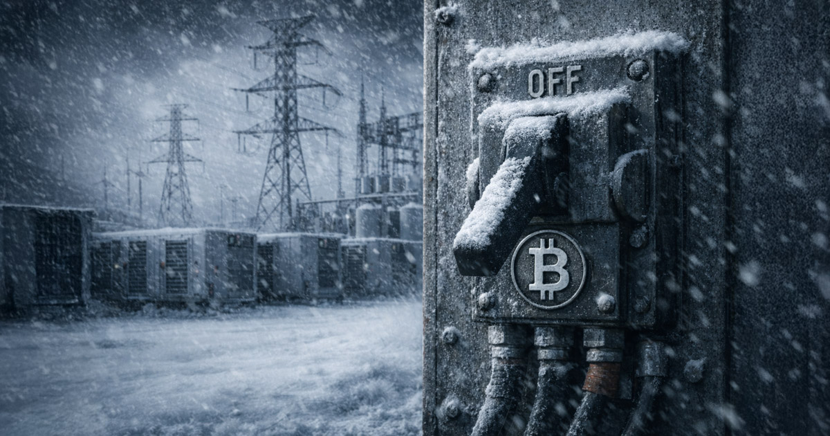 Bitcoin hashrate slumps as US miners curtail during winter storm